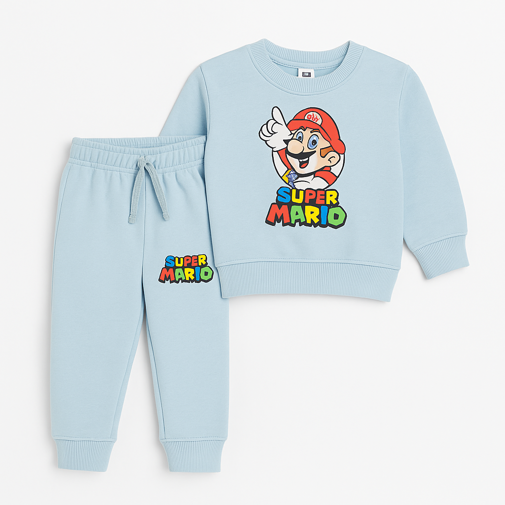 Baby Boys Super Mario Blue Tracksuit