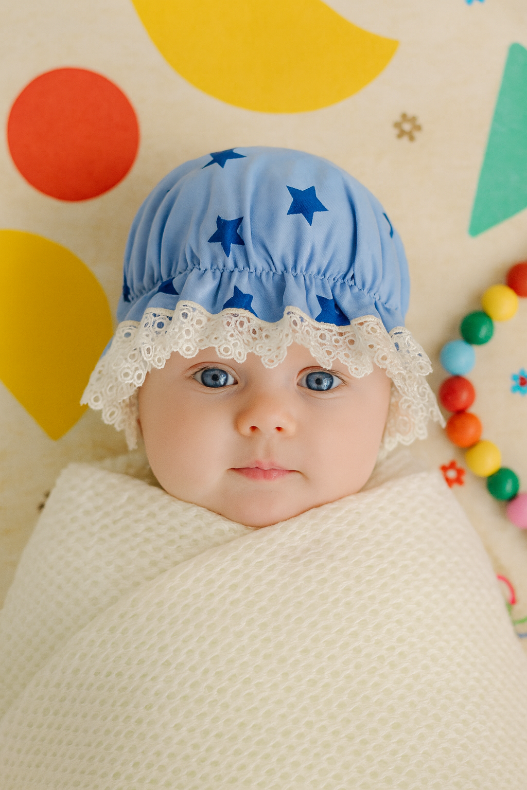 Newborn Cotton Cap – Starry Lace Charm