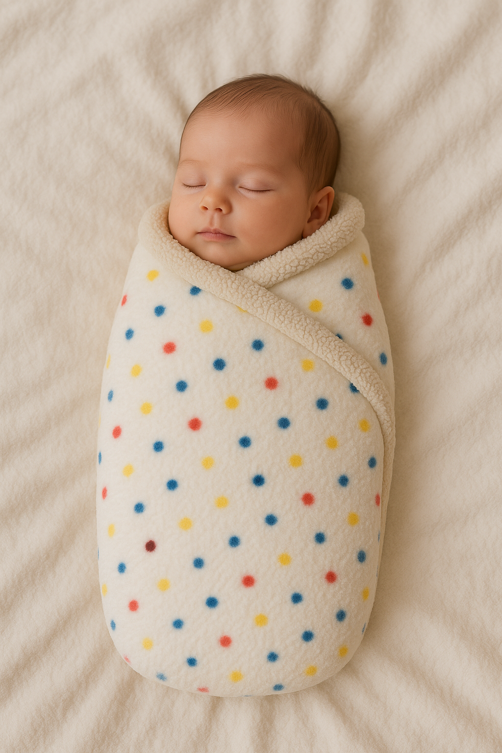 Baby Blanket – Polka Dots Cozy Swaddle 🌈
