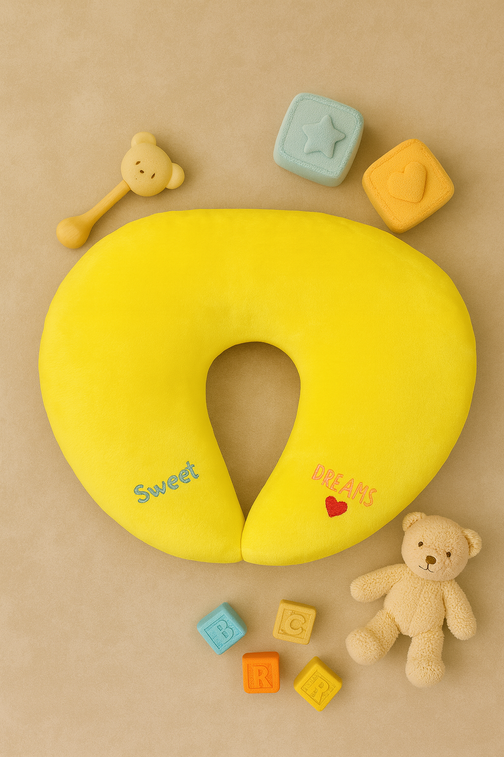 Little Joy Nursing Pillow – Yellow "Sweet Dreams"