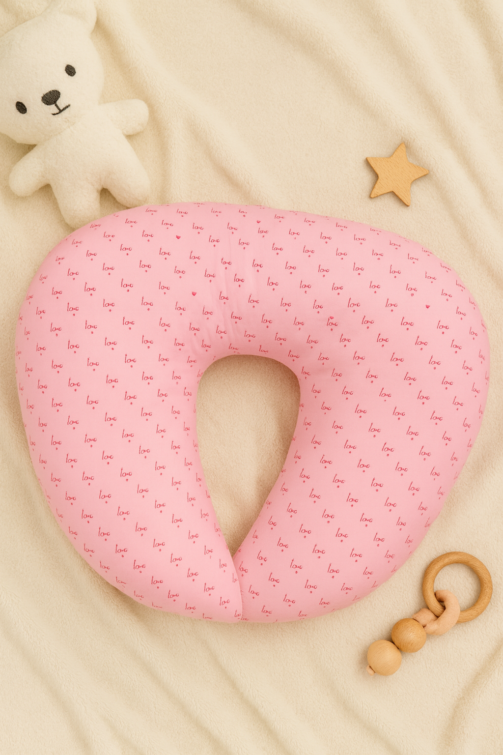 Love Snuggles Nursing Pillow – Pink Comfort