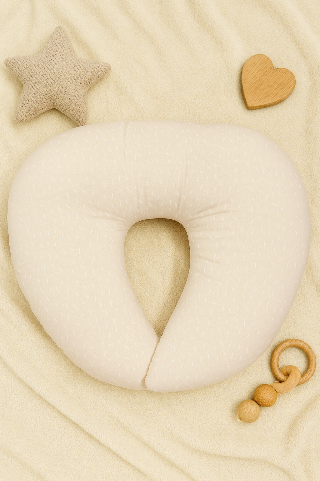Neutral Comfort Nursing Pillow – Soft Beige