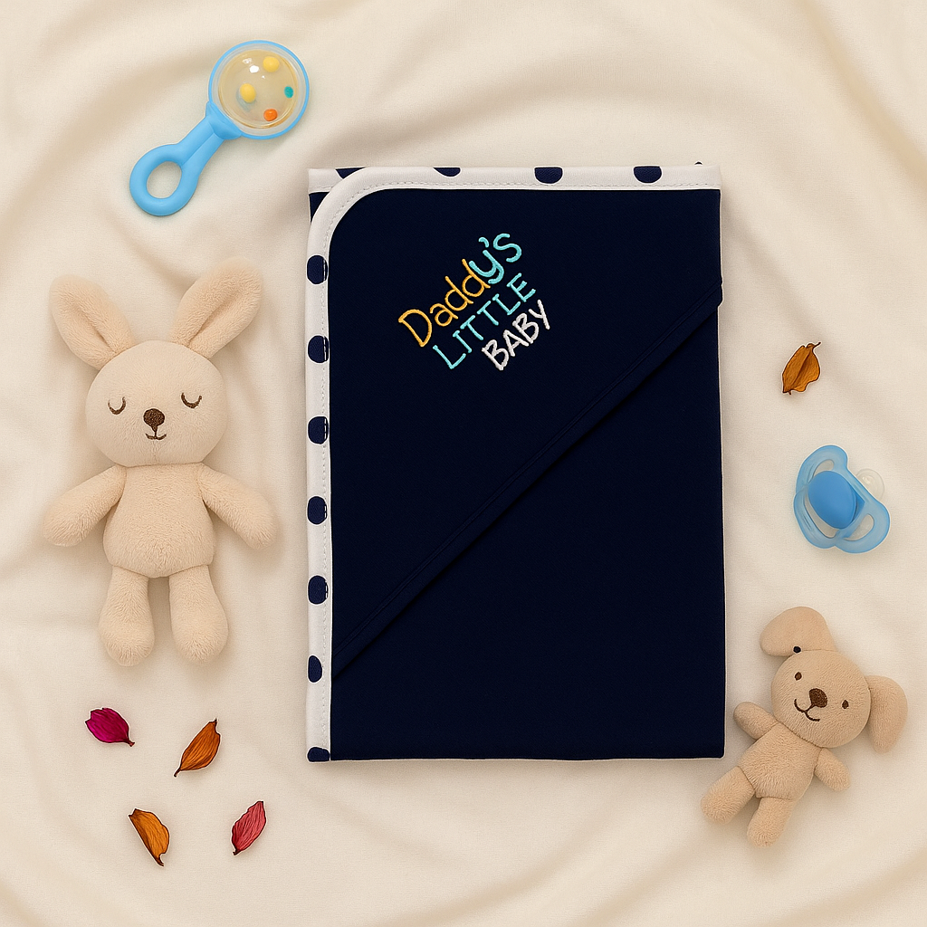 Baby Wrapping Sheet – Daddy’s Little Baby (Soft Cotton)