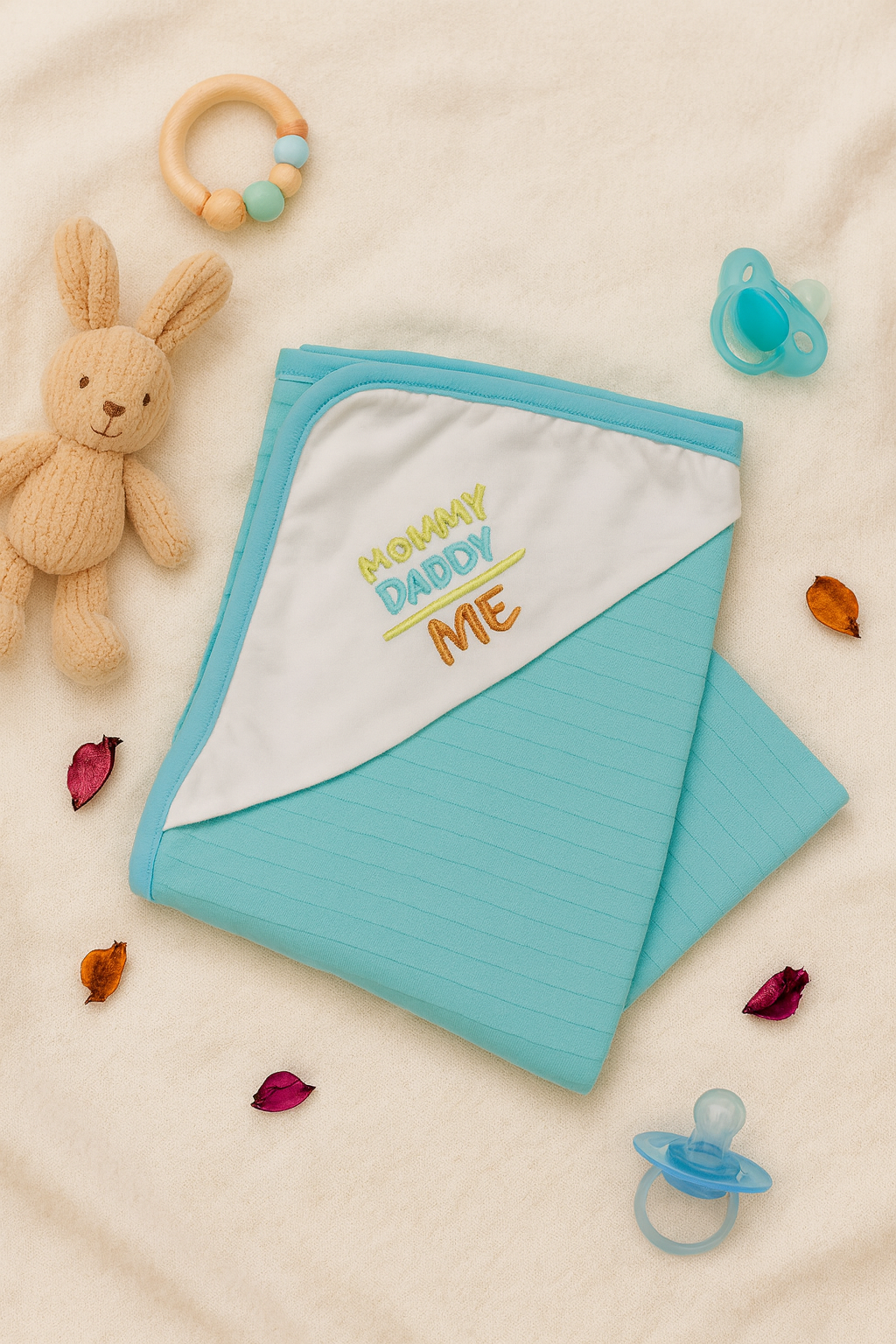 Baby Wrapping Sheet – Mommy Daddy Me (Soft Cotton)