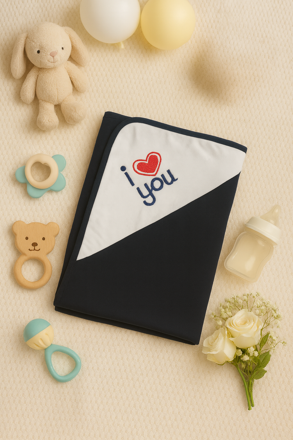 Baby Wrapping Sheet – I ❤️ You