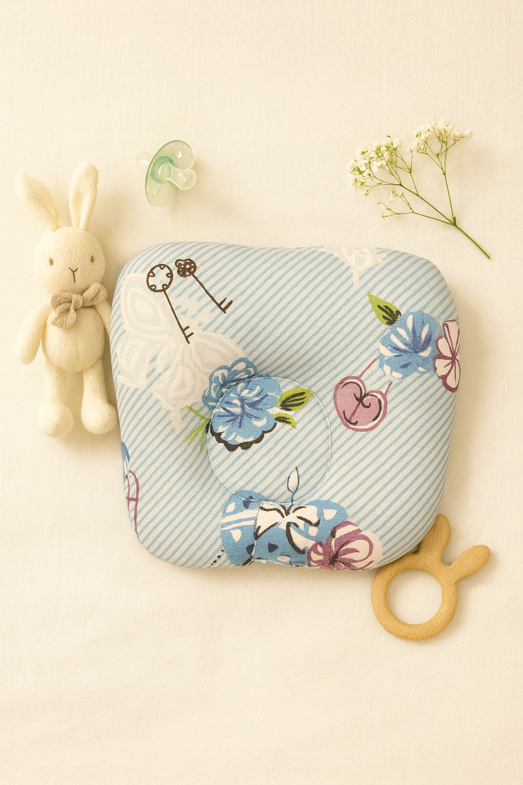 Little Joy Baby Pillow – Floral Bloom Design