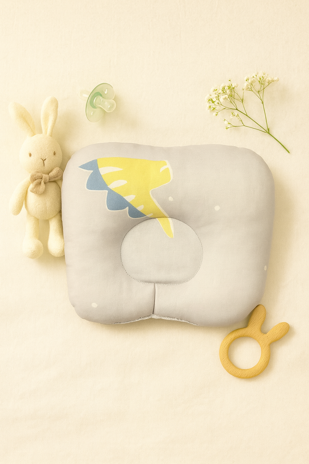 Newborn Baby Pillow – Dino Wings Print