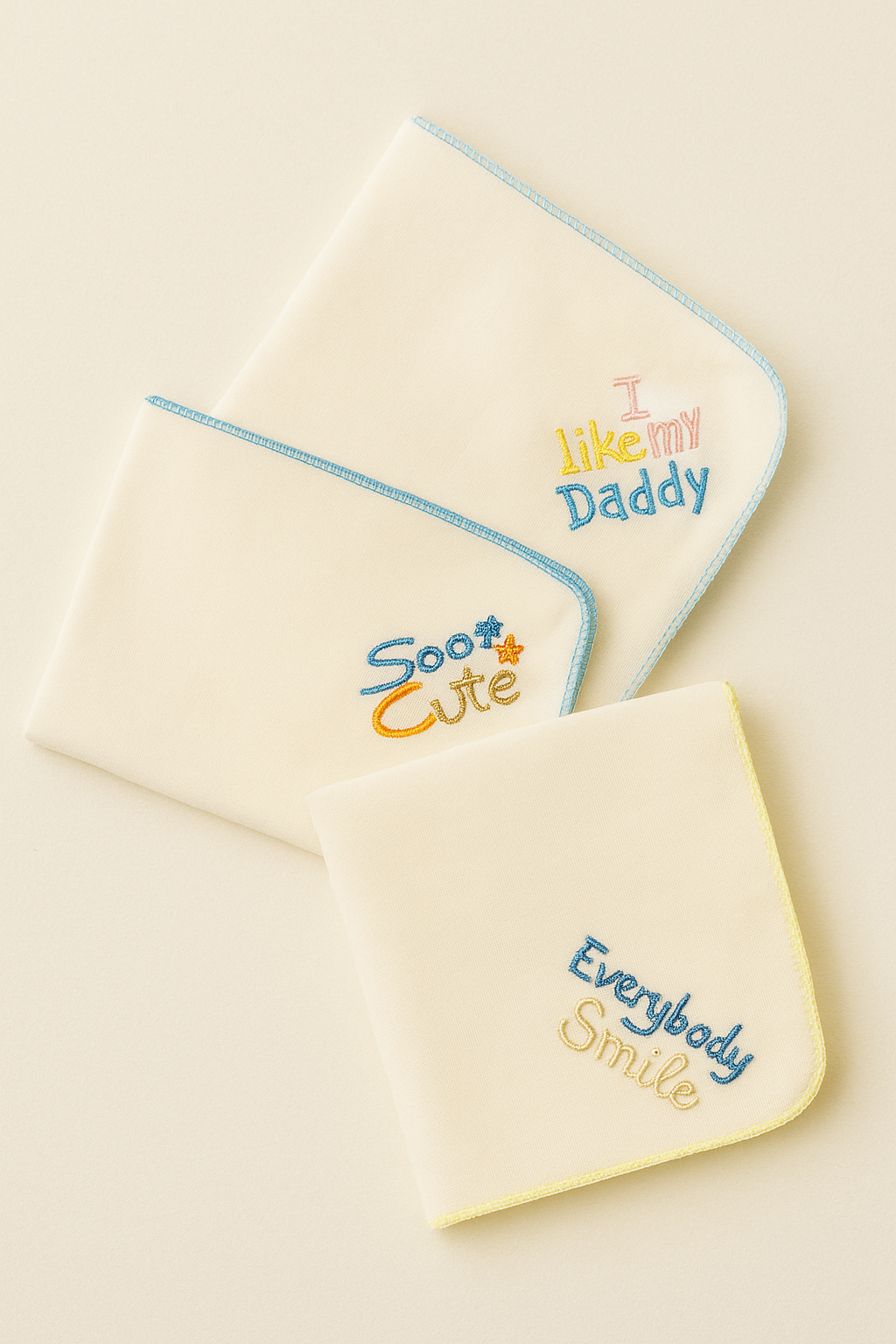 Baby Embroidered Head Scarf – Pack of 3 | Cute & Comfy