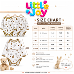 Little Joy Baby Bodysuits Printed Full Sleeve – Lightweight Summer Cotton (Pack of 3)