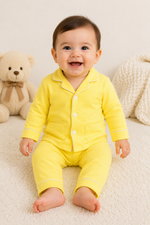 Baby Pajama Suit Blended Collar - with White Piping