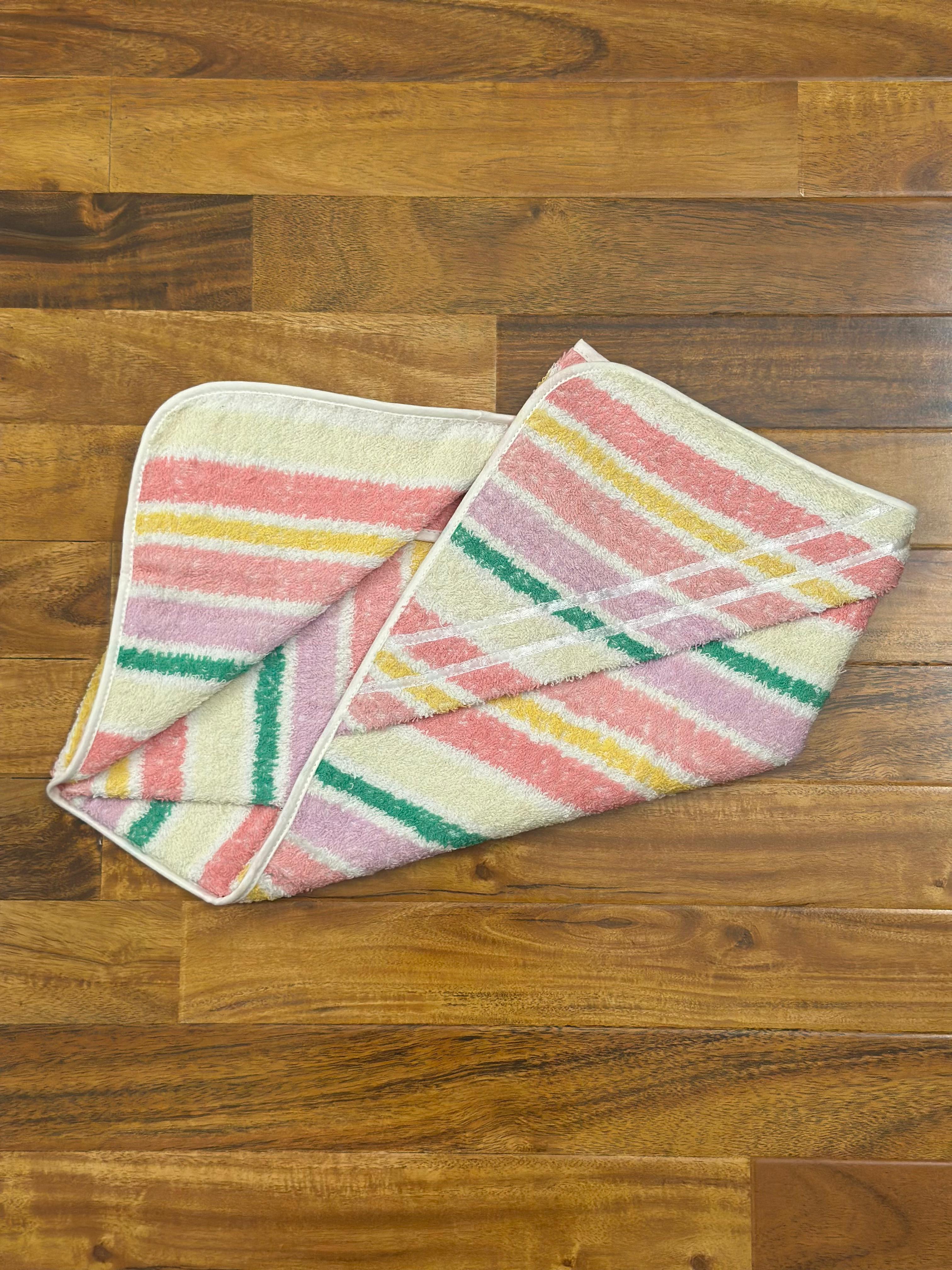 Baby Hooded Bath Towel – Colorful Stripes