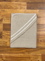 Baby Bath Towel Regular Check Piping With Hood  – Double Stripe Design