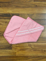 Baby Bath Towel Regular Check Piping With Hood  – Double Stripe Design