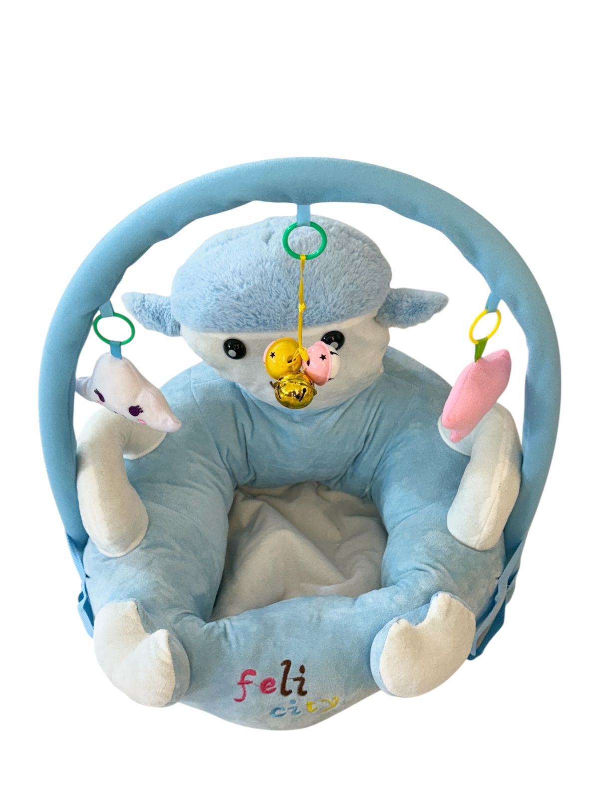 Felicity Plush Baby Sitter with Hanging Toys