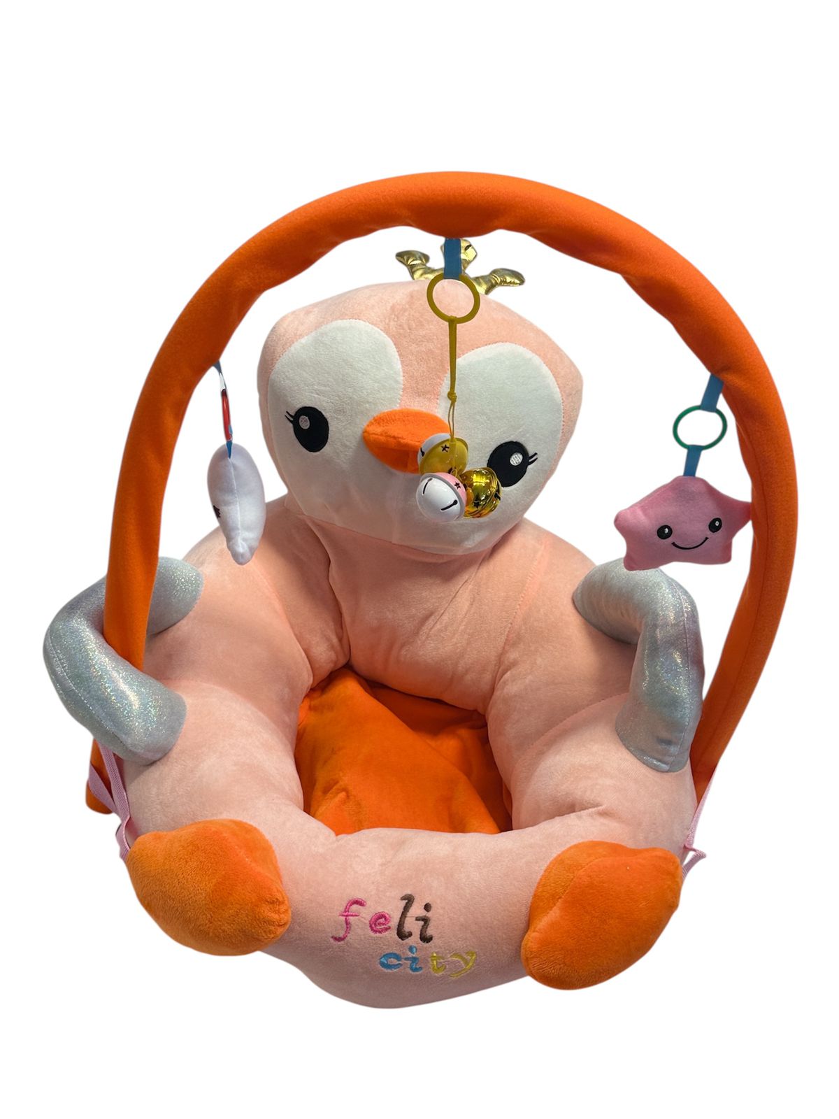 Felicity Plush Penguin Baby Sitter with Hanging Toys