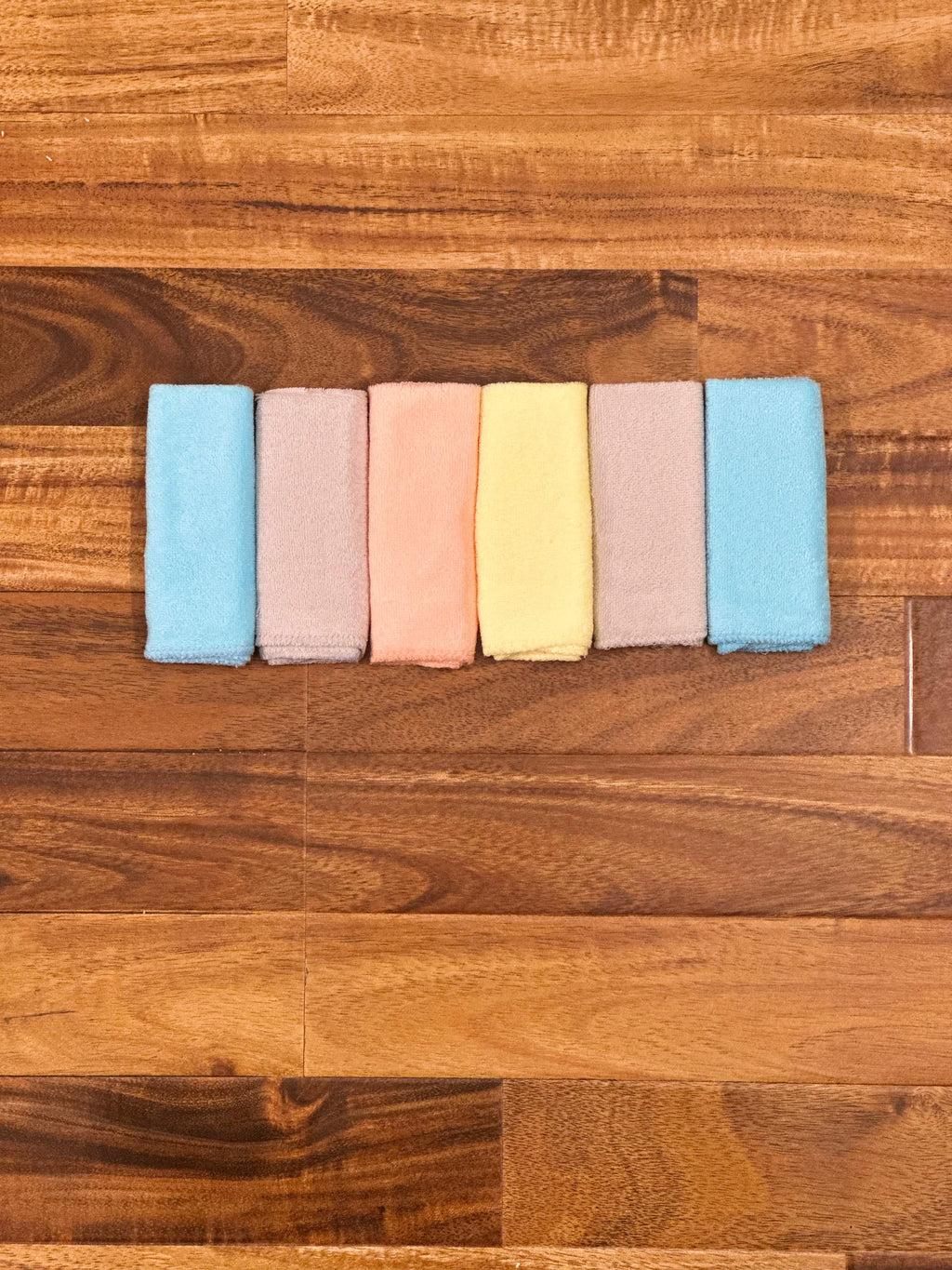 Baby Face Towel Set – Plain Colors (Pack of 6, Soft & Absorbent)