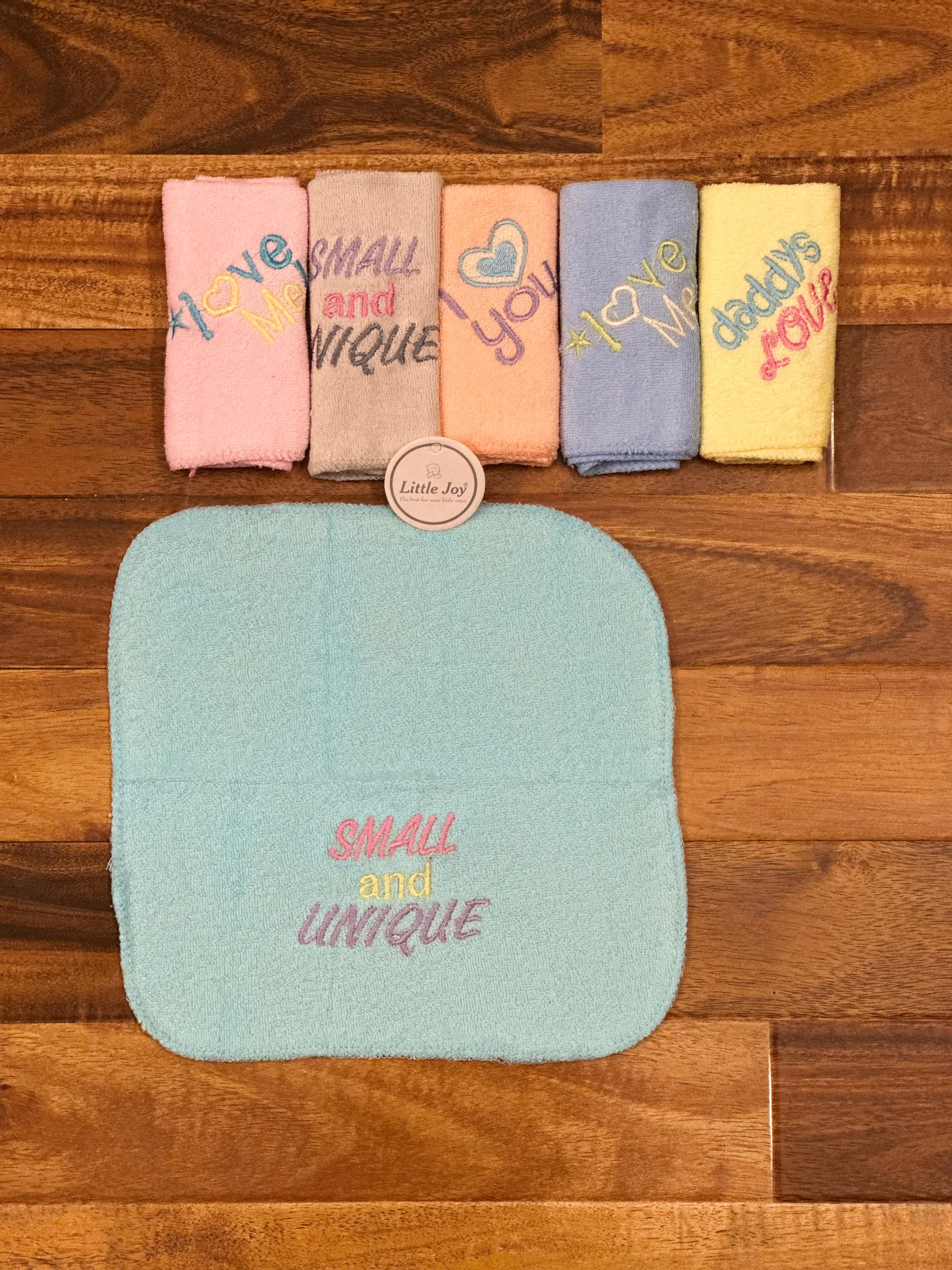Baby Face Towel Set – Embroidered, Multicolor (Pack of 6)