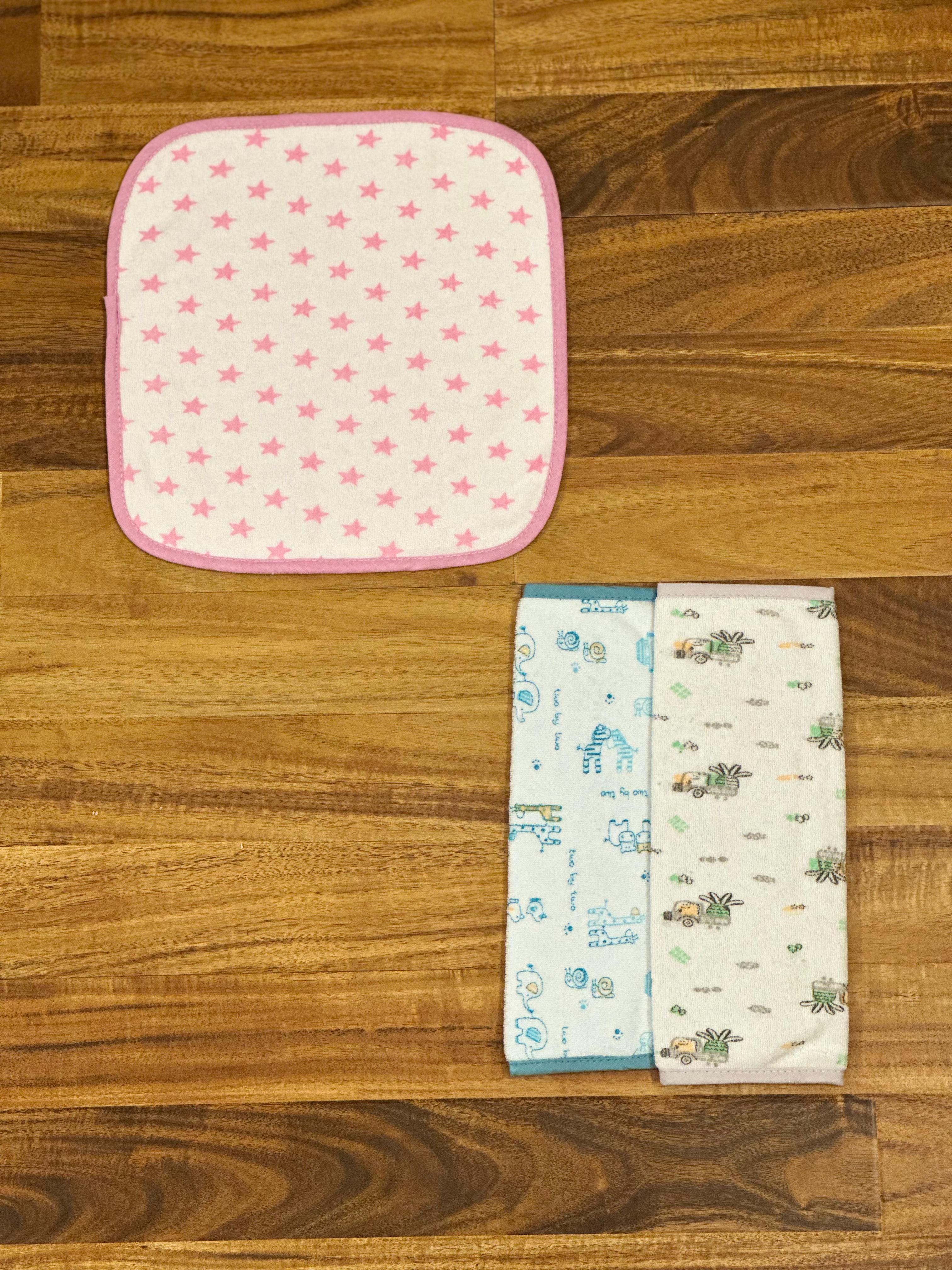 Printed Baby Face Towels -  Pack of 3