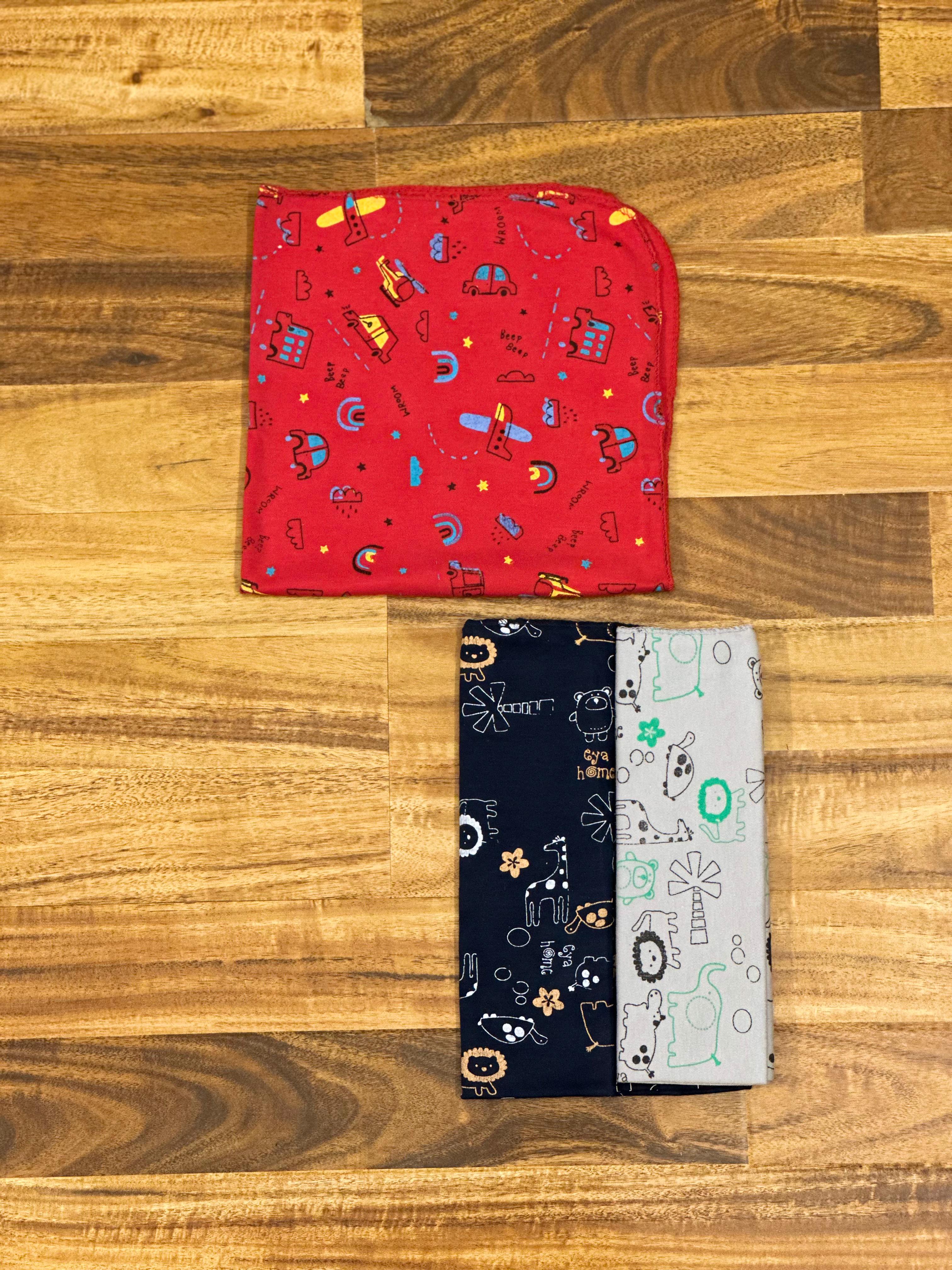 Baby Head Scarf / Bandana Bibs – Printed (Pack of 3)