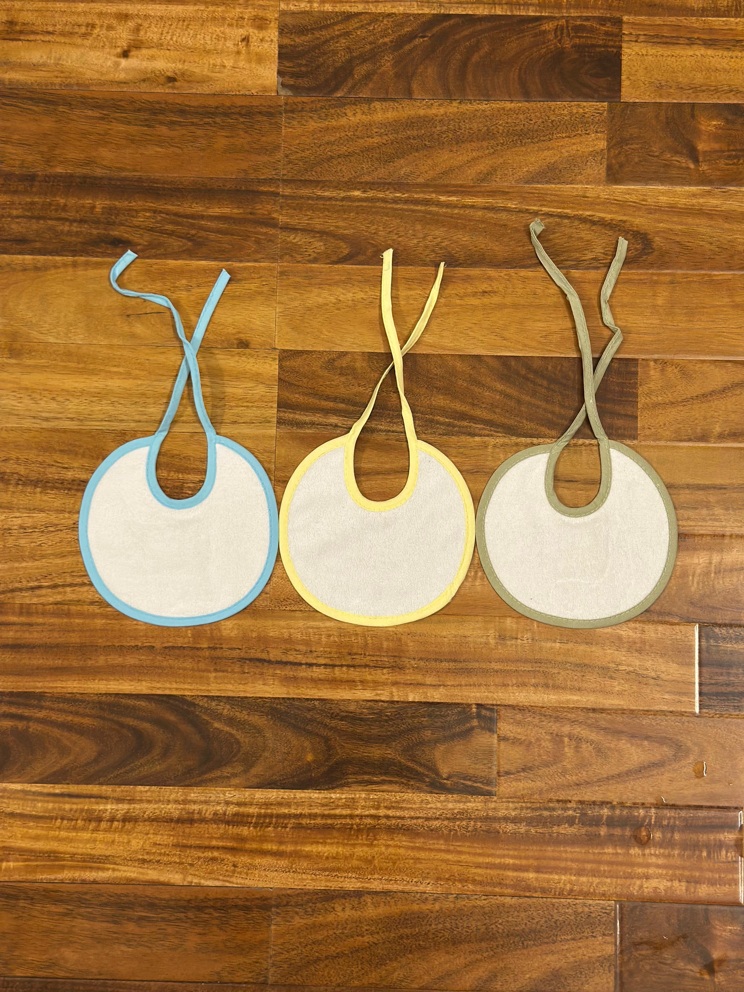 Baby Bibs Plain – String Tie Closure (Pack of 3)