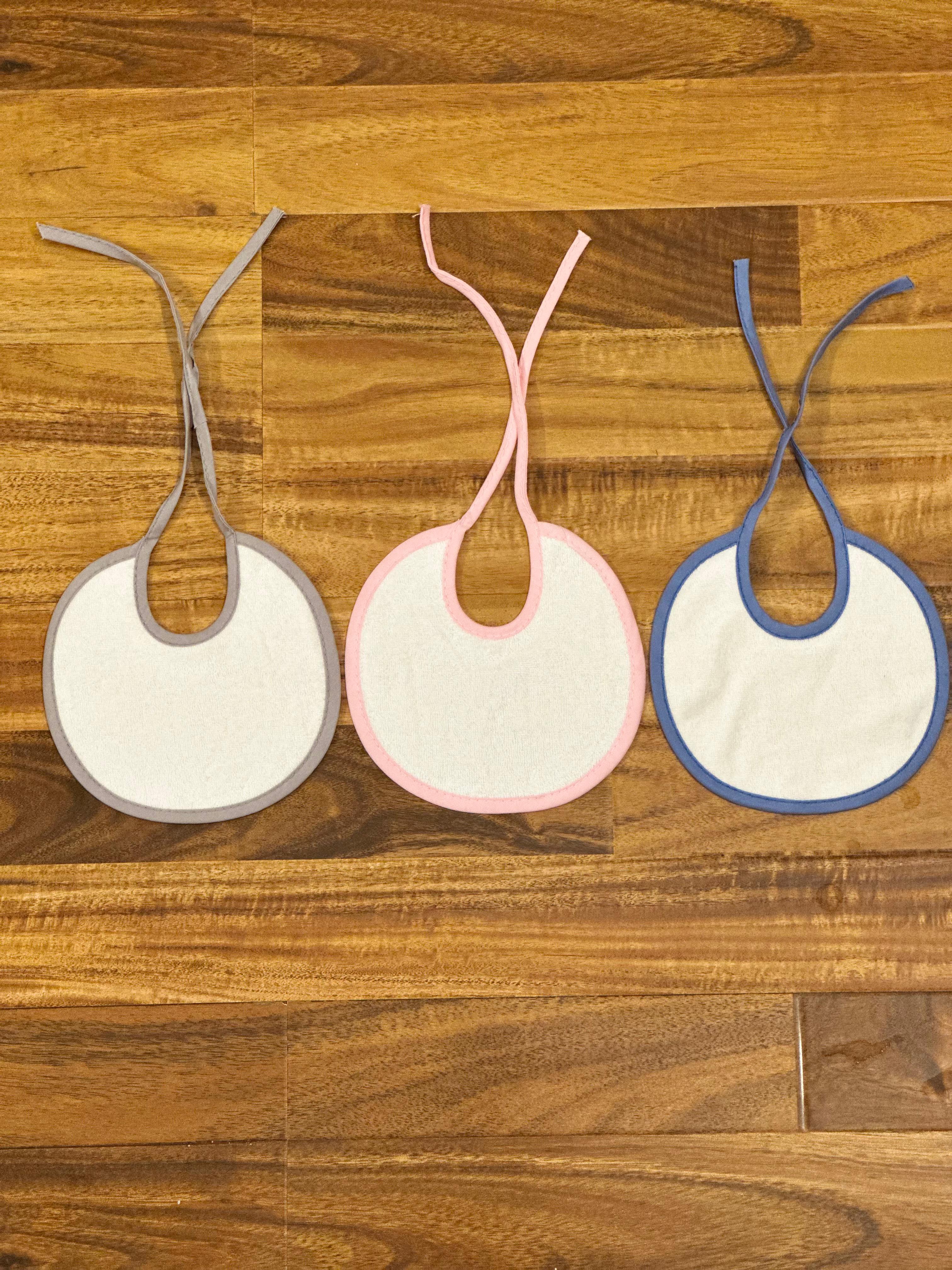Baby Bibs Plain – String Tie Closure (Pack of 3)