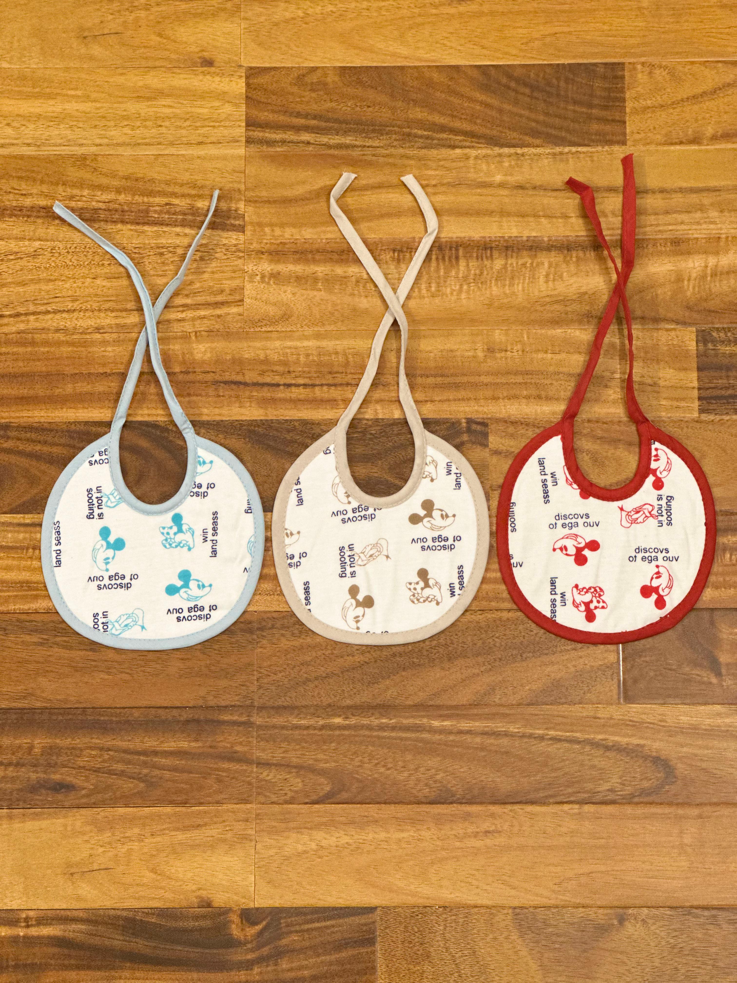 Baby Bibs Printed – String Tie Closure (Pack of 3)