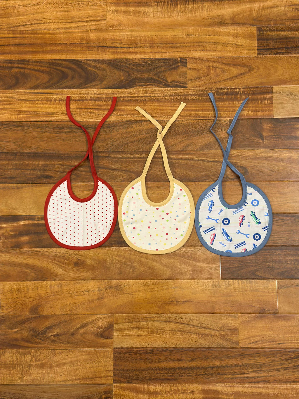 Baby Bibs Printed – String Tie Closure (Pack of 3)