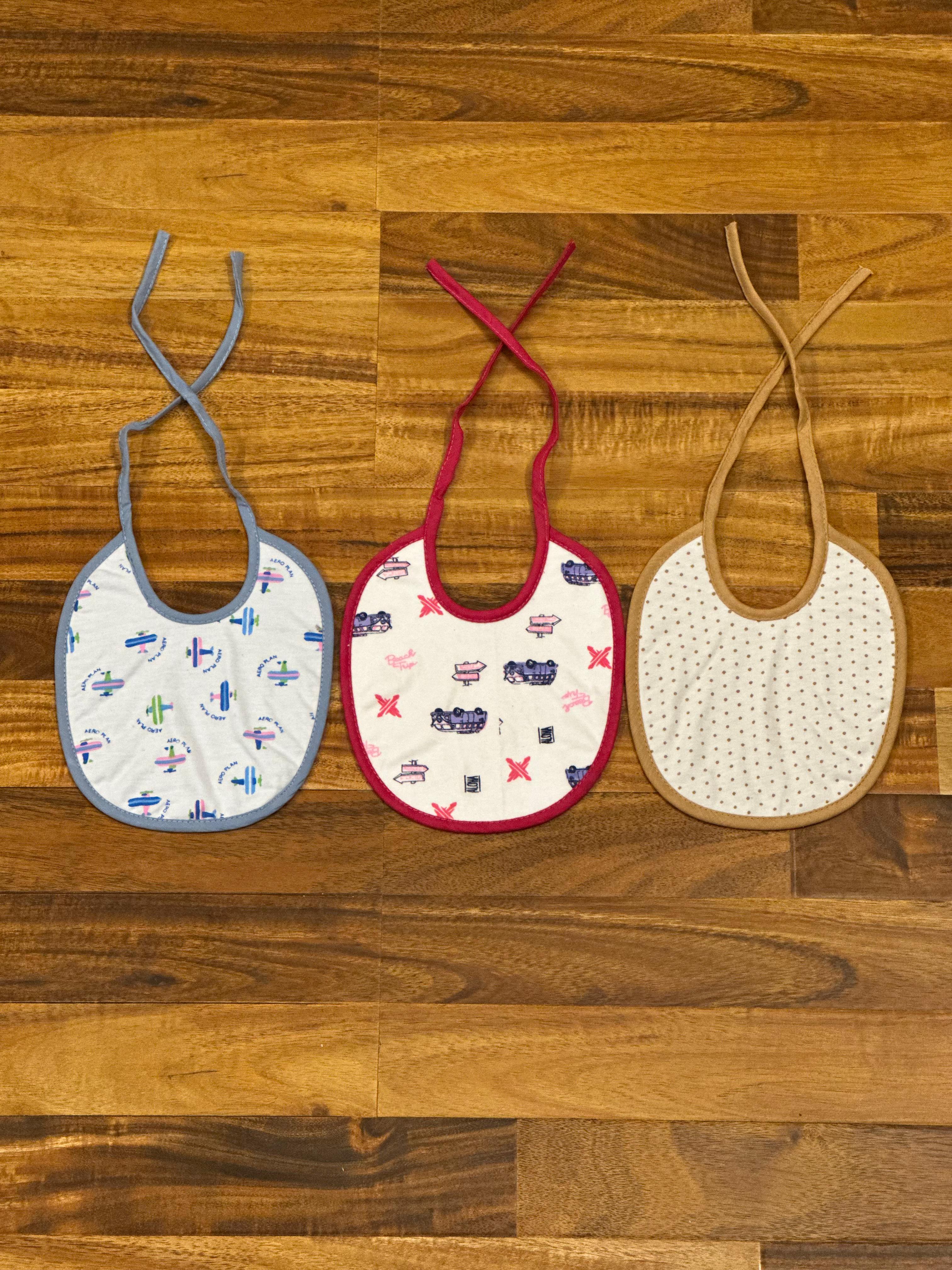 Baby Bibs Printed – String Tie Closure (Pack of 3)