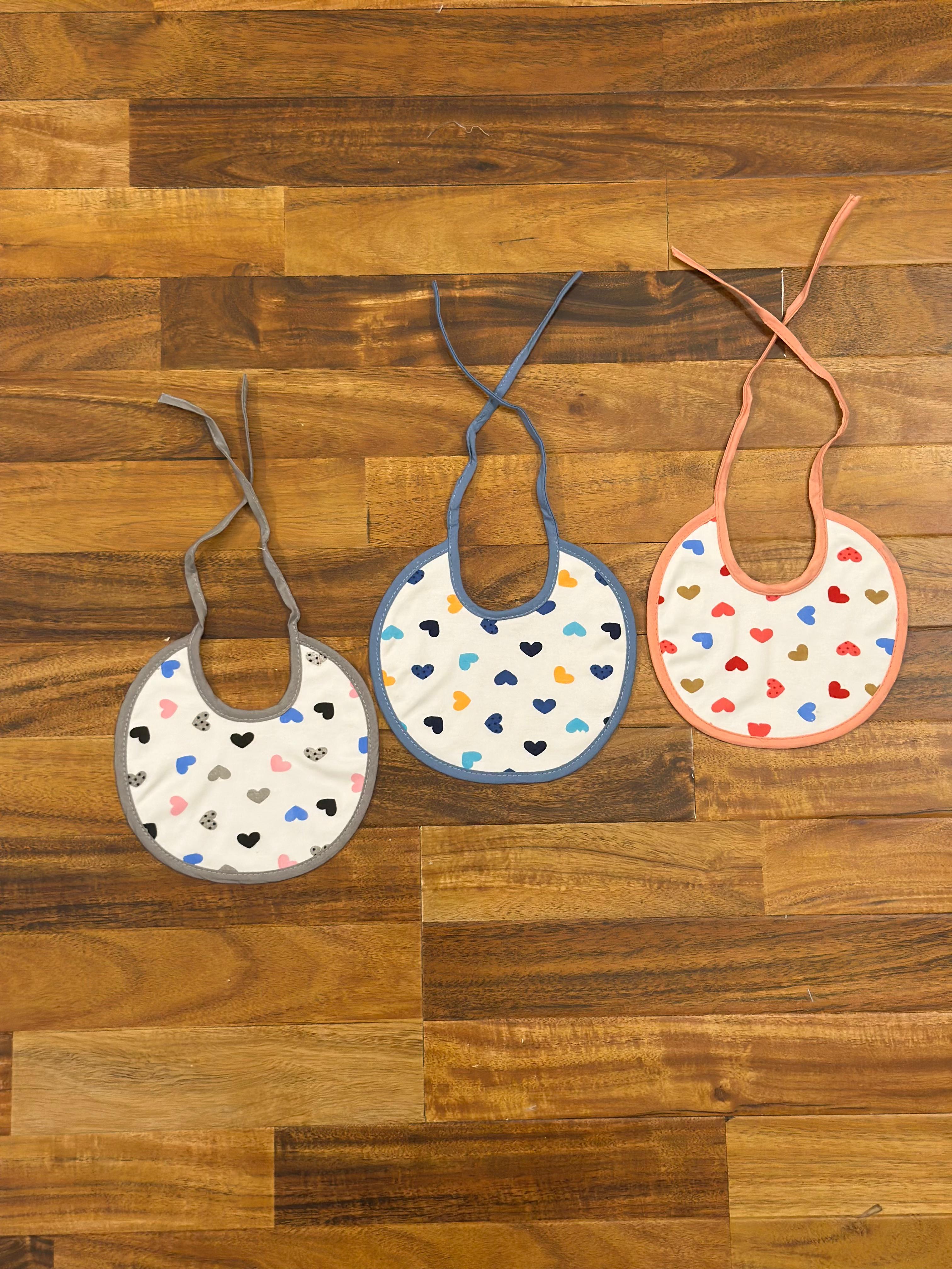 Baby Bibs Printed – String Tie Closure (Pack of 3)