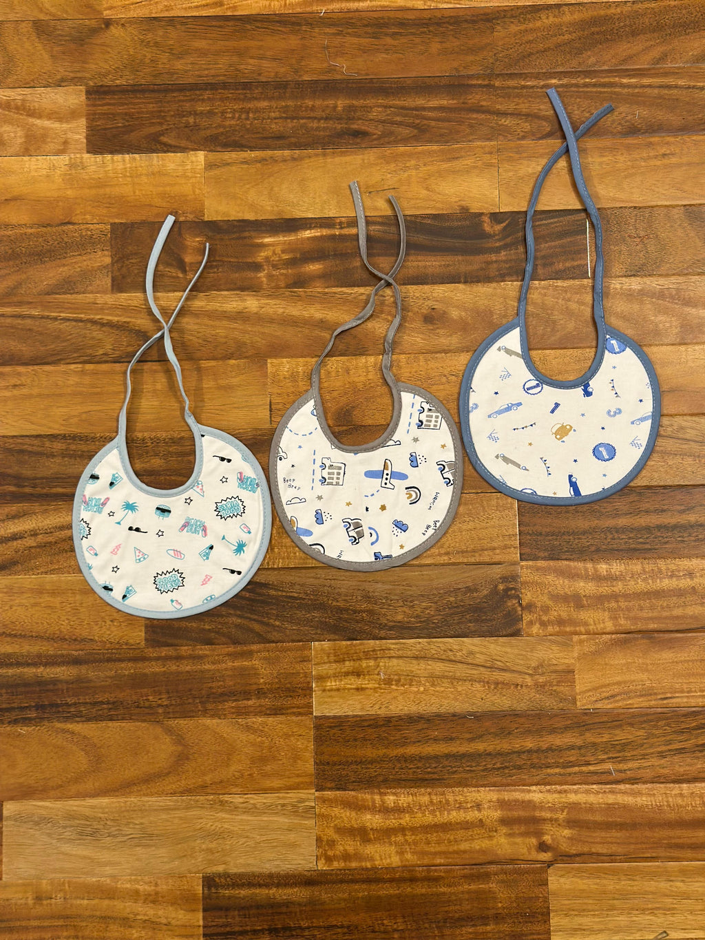 Baby Bibs Printed – String Tie Closure (Pack of 3)