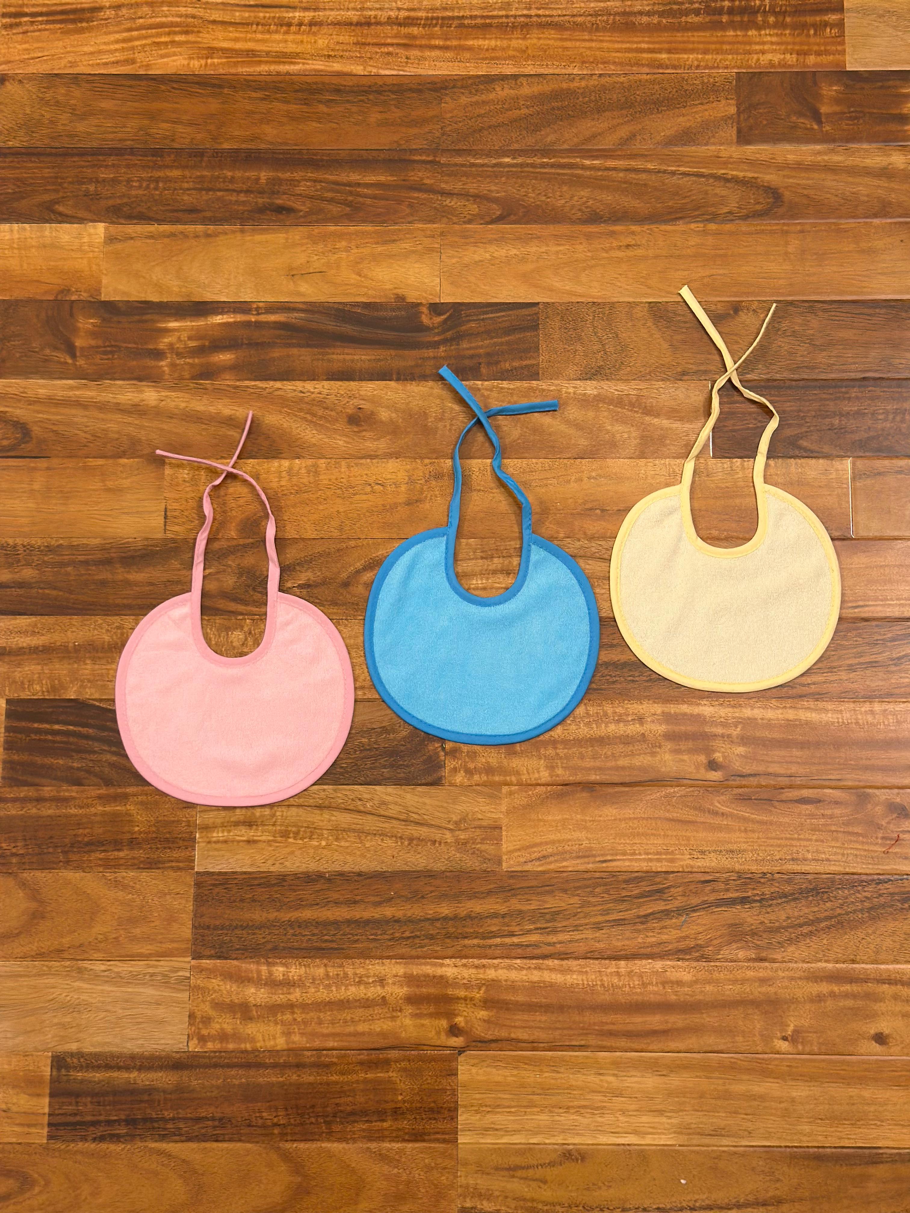 Baby Bibs Plain – String Tie Closure (Pack of 3)