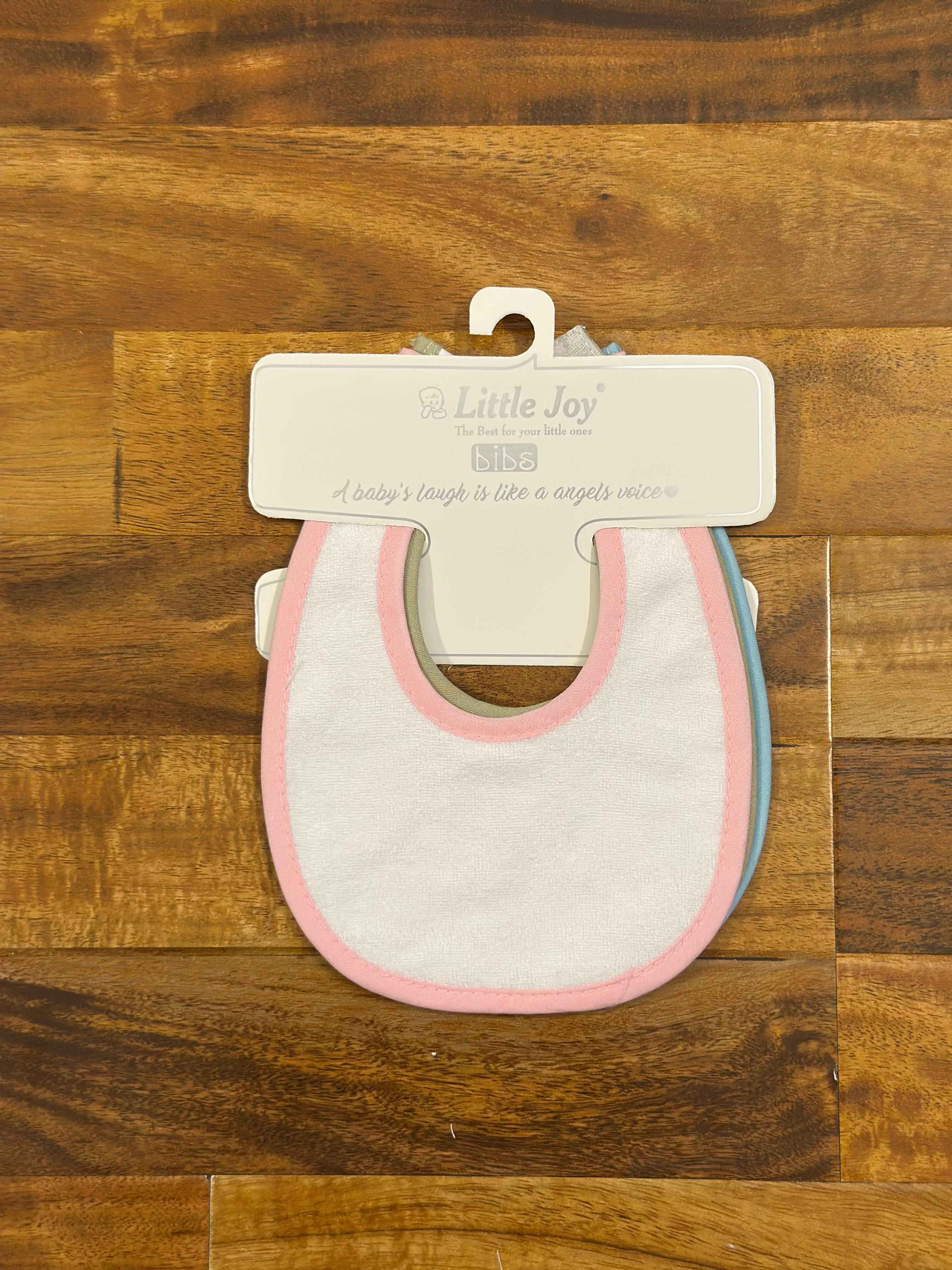 Baby Bibs Plain Stick-On – Set of 3