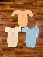 Baby Bodysuit with Embroidery – Set of 3