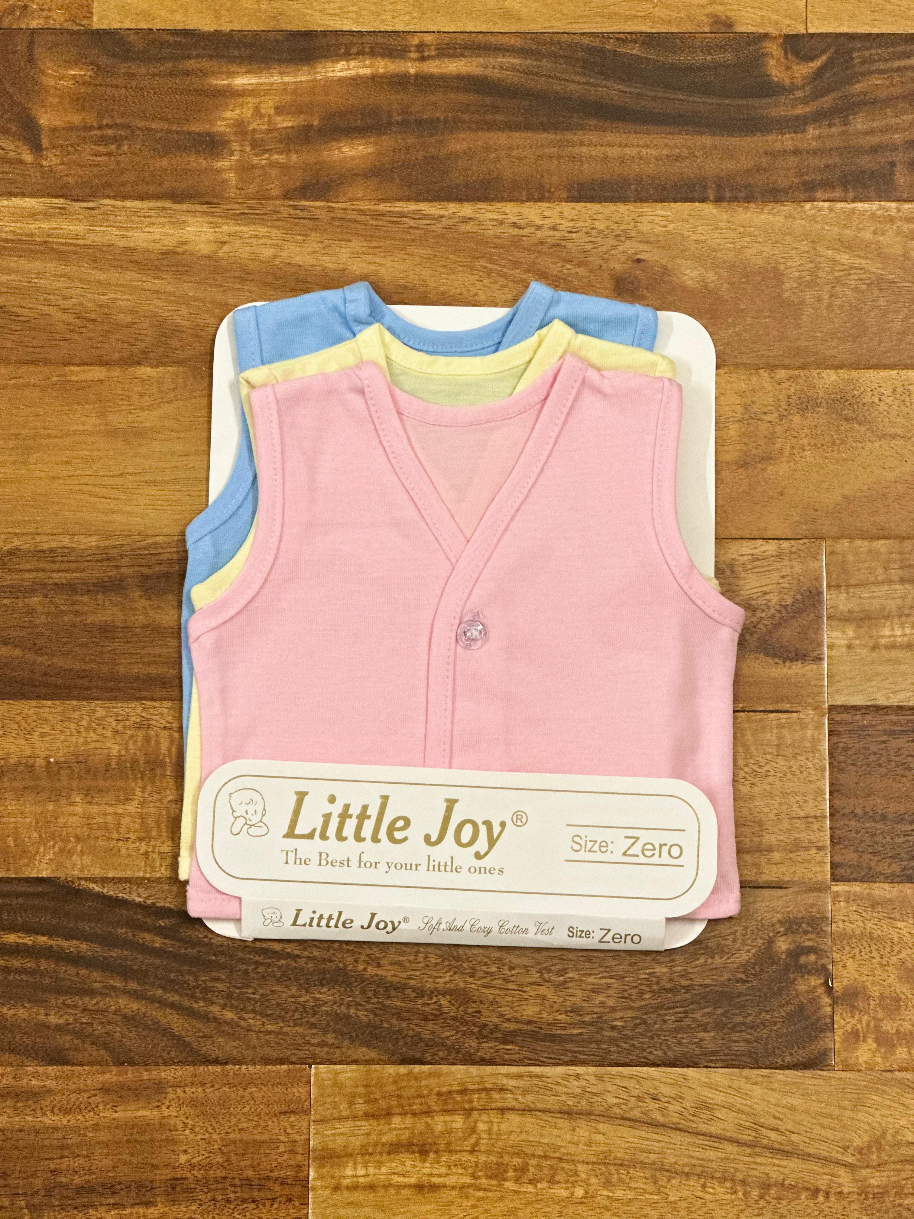 Baby Cotton Colored Vests – Set of 3