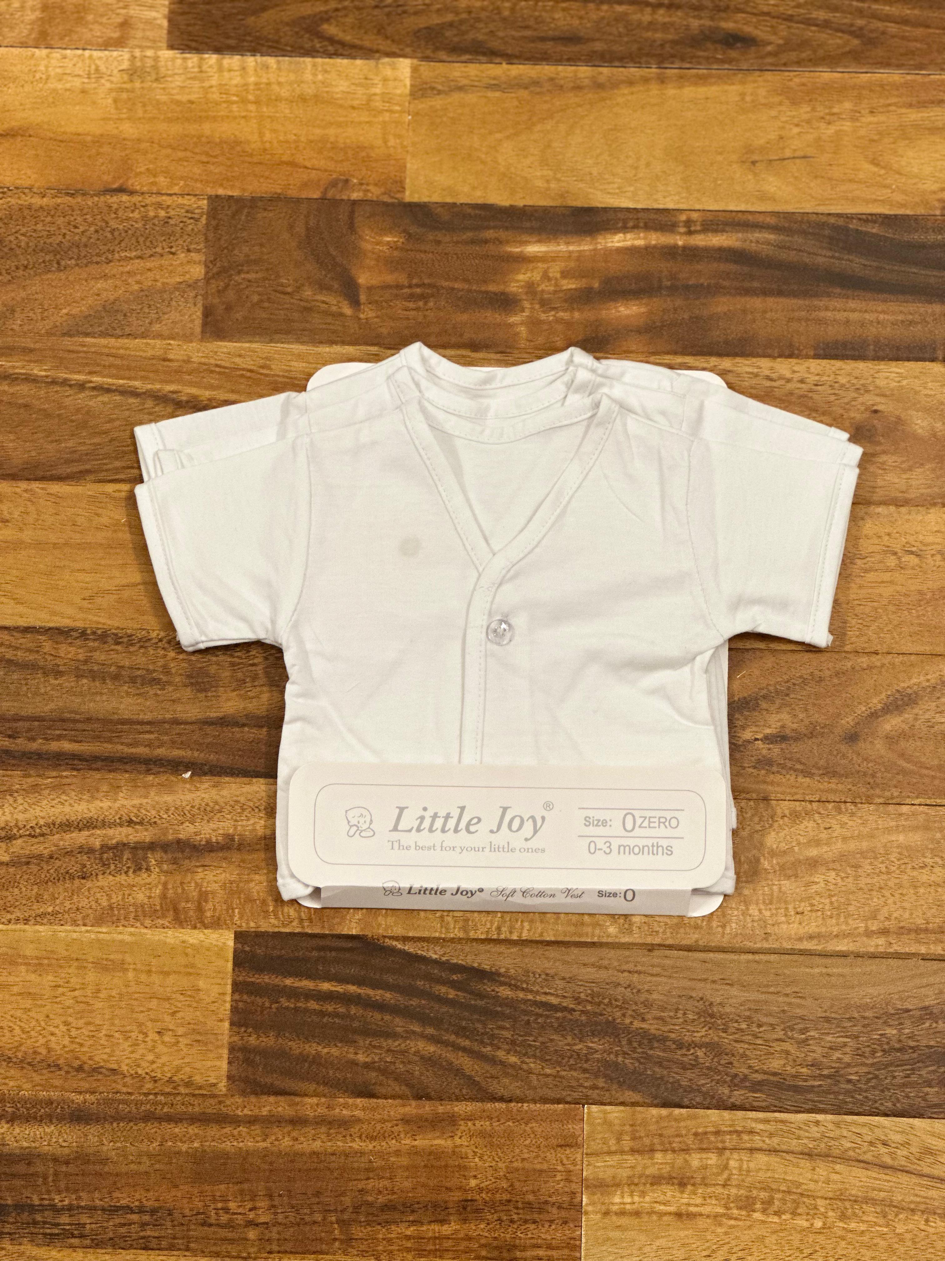 Baby Cotton White Half Sleeve Shirts – Set of 3