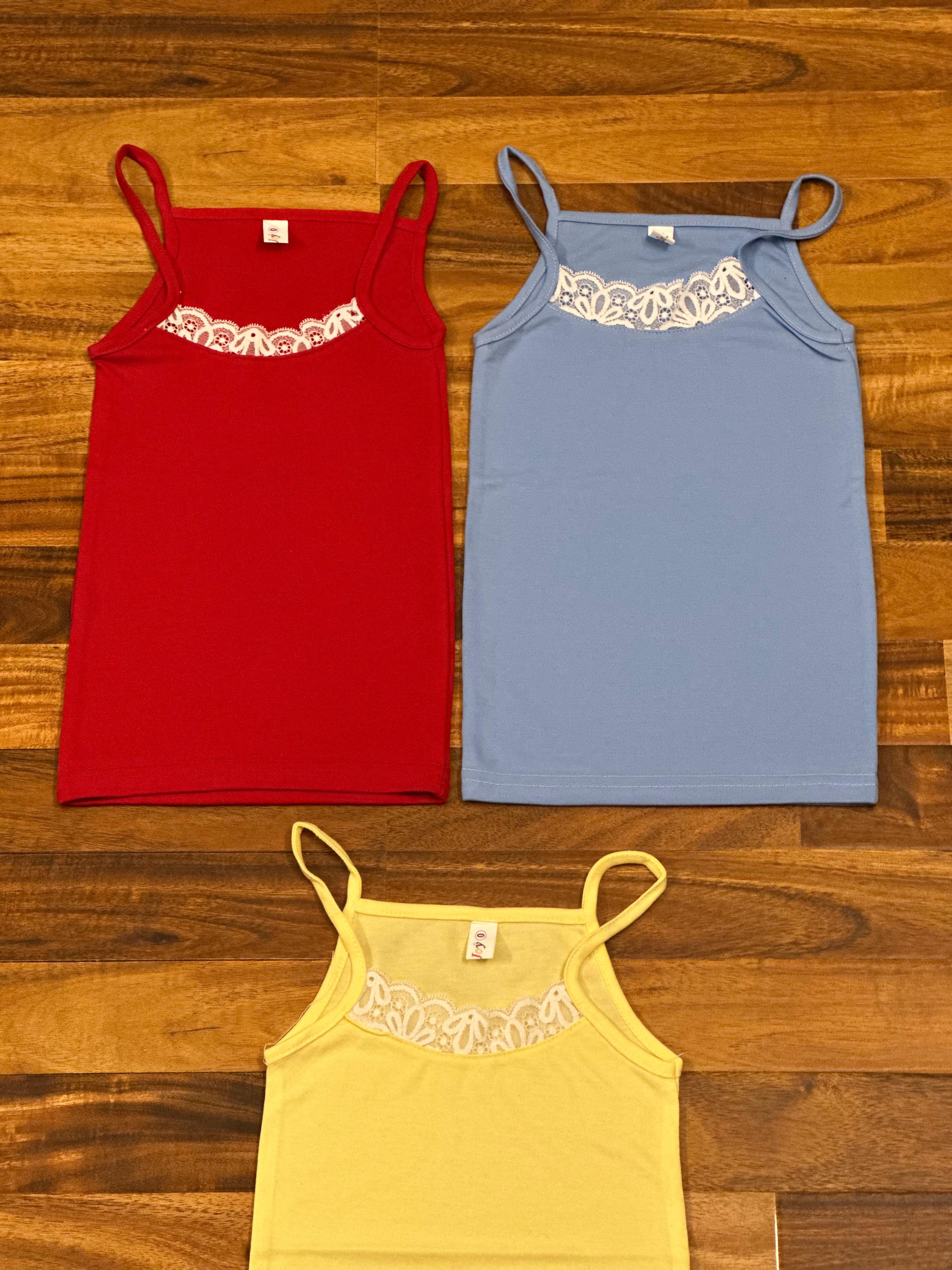 Girls Camisole Slip with Lace Detail – Pack of 3